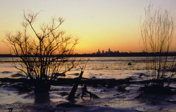 sunset view of Deleware River